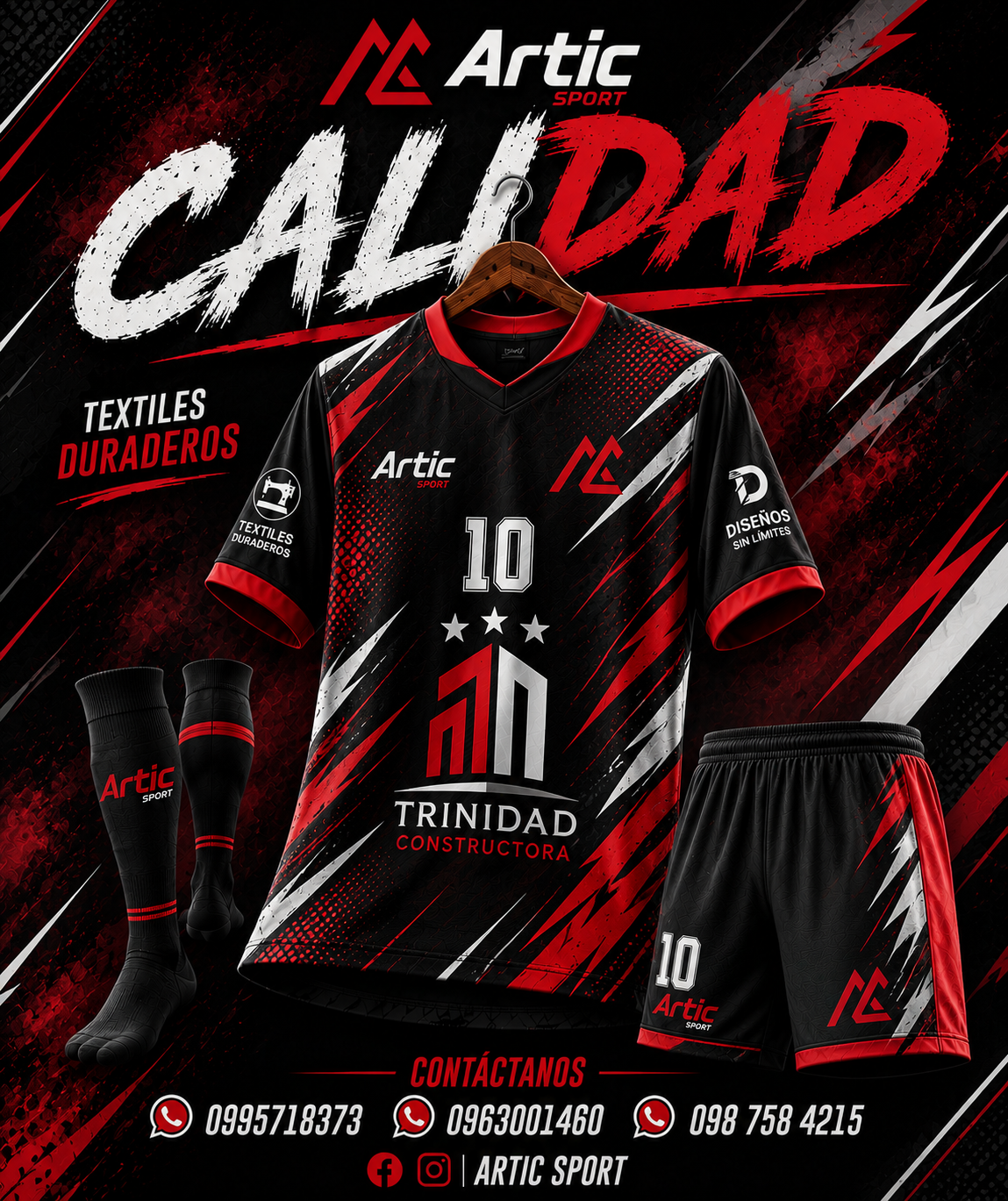 Uniforme Fusión Rojo de Artic Sport